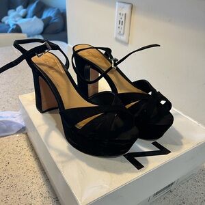 Schutz platform black heels